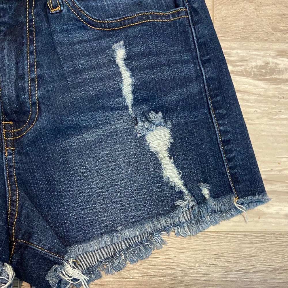 Almost Famous Destroyed Jean Shorts - Picture 6 of 7